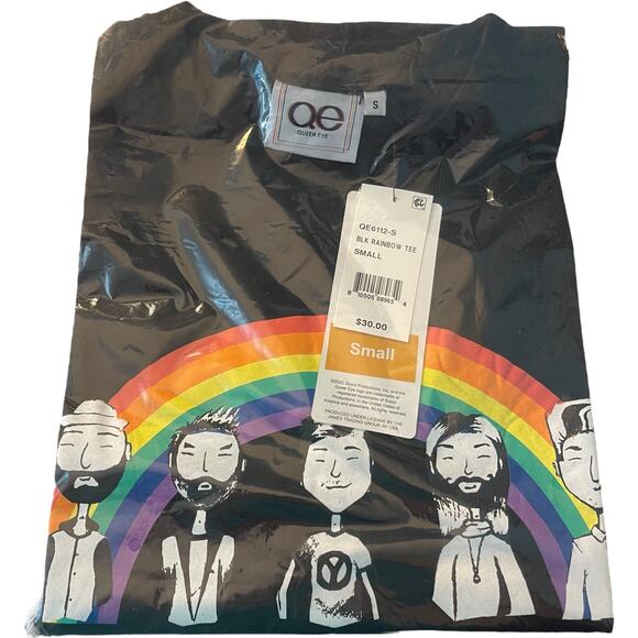 Queer Eye For The Straight Guy Graphic T-Shirt Black Choose Kindness Rainbow S - Picture 2 of 4